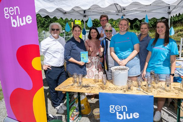A photo of the organizers at the Generation Blue stand at Danube Day.