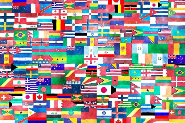 Flaggen aller Europäischer Union Mitgliedsstaaten