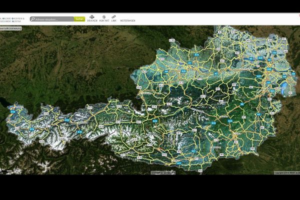 Karte Österreich - Hochwasserrisikogebiete