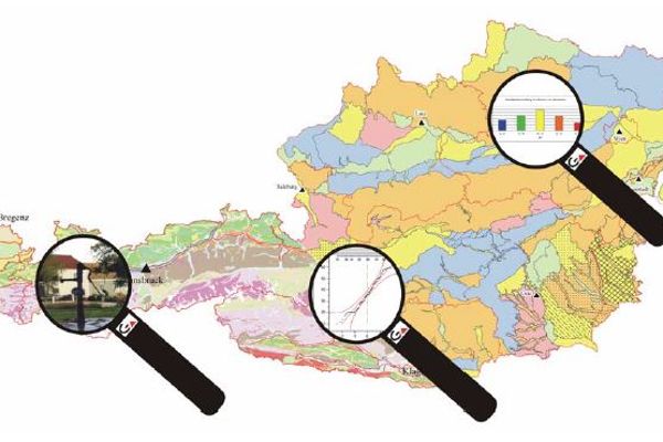 Österreichkarte - Geogene Hintergrundinformation