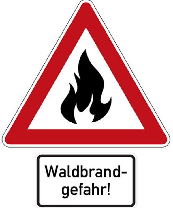 Forest fire warning sign