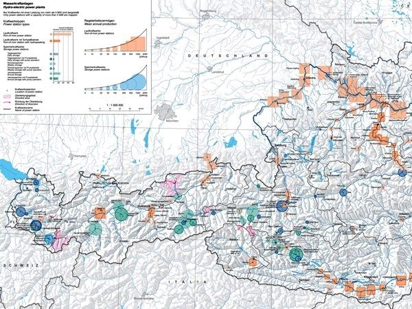 Karte Wasserkraftanlagen