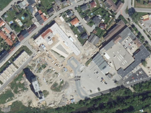 Kartenausschnitt der Erbsenfabrik in Bruckneudorf