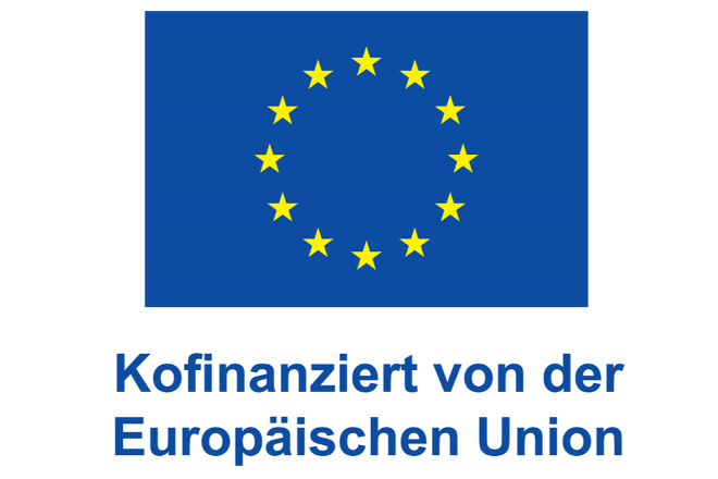 Logo der EU mit Text Kofinanziert von der Europäischen Union